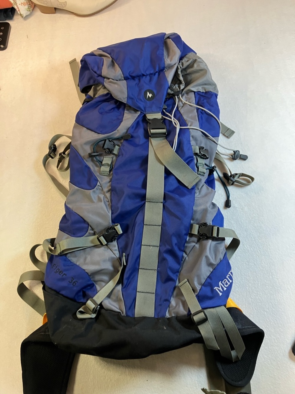Marmot Royal Blue and Gray Hiking Pack